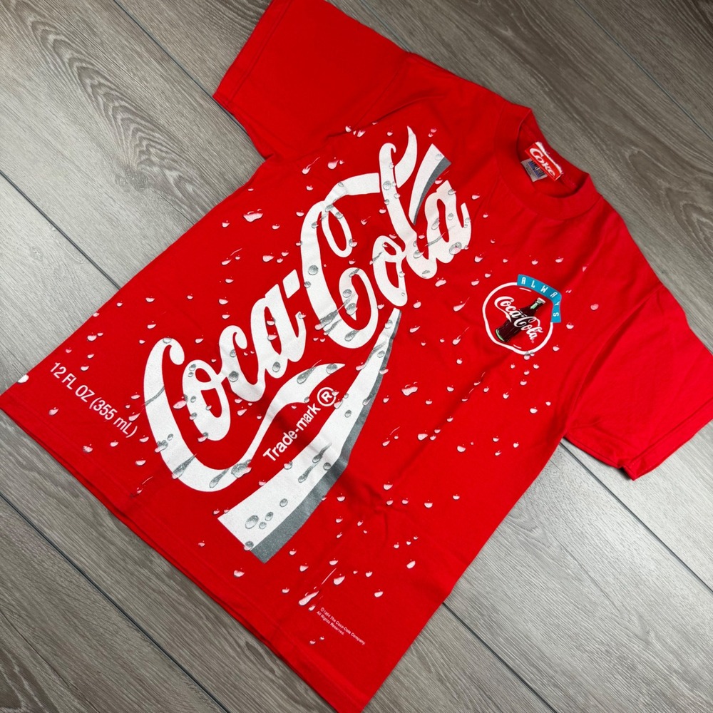 Coca-Cola Mens T-Shirt Vintage 1994 Always Coke Graphic Red Medium